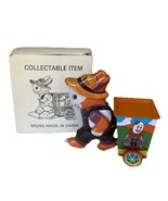 Vintage Tin Litho Rabbit Pulling Cart MS255 in Original Box - $37.99