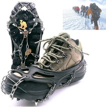 Snow Climbing Shoe Spikes Anti Slip Shoe Claw 19 Teeth Ice Hiking Boot  - £26.64 GBP