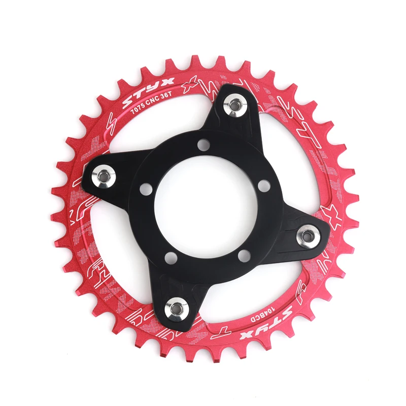 E-bike Chain Wheel 32T 34T 36T 38T Red Blue Black For Bafang Mid Drive M... - £103.16 GBP
