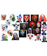 Scary Halloween Clown Mask Evil Easy Costume Realistic Latex with Hair - $21.93 CAD+