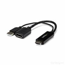 StarTech.com 4K 30Hz HDMI to DisplayPort Video Adapter w/ USB Power - 6 in - HDM - £56.24 GBP