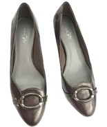 EAST 5th Womens size 7.5 Brown Patent Slip-on Classics Heels Shoes Qualite - $176.28 MXN