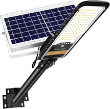 Solar Street Lights Outdoor Lamp, 16000Lm IP67 Waterproof Light with ant... - £63.67 GBP