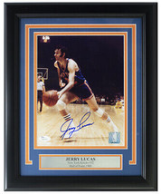 Jerry Lucas Firmado Enmarcado New York Knicks 8x10 Foto JSA - £107.76 GBP