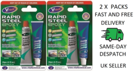 V-tech Rapid Steel Epoxy Adhesive Resin Metal Weld Repair Bonding Putty ... - $10.82