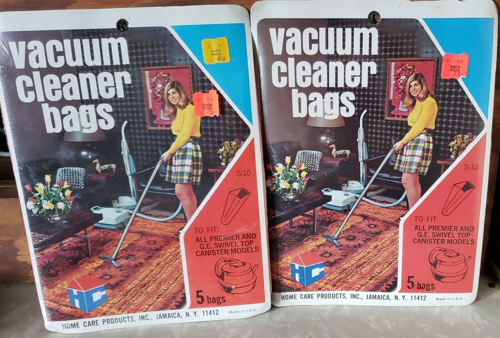 Home Care Products Vacuum Cleaner Bags GE Canister Swivel Top S-10  Total NOS - $18.99