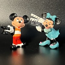 Mickey &amp; Minnie Mouse Mini PVC Figures RARE Applause Hong Kong 1980s Vintage VG - £14.96 GBP