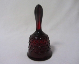 Vintage Fenton Art Glass Hobnail Ruby Red Bell - £9.08 GBP