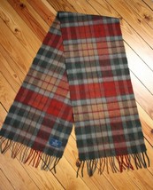 Clans Scotland Tartan Plaid Scarf Muffler 100% Lambswool Red Green Fring... - £18.26 GBP