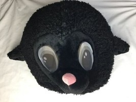 Maskimals Black Sheep Lamb Head Costume Mascot Plush Furry Mask Halloween Adult - £16.68 GBP