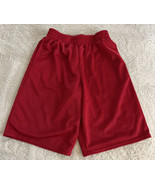 Athletic Works Red Mesh Basketball Shorts Pockets 10-12 - £6.55 GBP