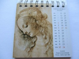 Calendar Leonardo 2020 Souvenir Made In Italy 12 Photos 3.25 X 3.25 Inches #4 - £8.57 GBP