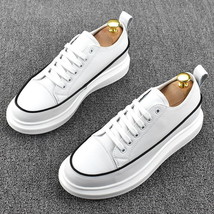 New Arrival Fashion Mens White Casual Comfort Shoes Round Toe Flat Platform Brea - £78.05 GBP