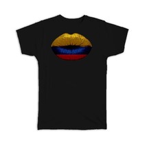Lips Colombian Flag : Gift T-Shirt Colombia Expat Country - £14.22 GBP