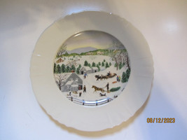 Grandma Moses Plate Out For The Christmas Tree Atlas China 9-1/4 &quot; Plate - £8.02 GBP