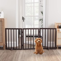 Free Standing Pet Gates For Dog Indoor, 3-Panel Puppy Gates For The House With 2 - £42.46 GBP