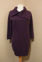 NWT Cynthia Rowley Purple Pure Cashmere Fichu Neckline Tunic Sweater SZ XS $198 - £102.29 GBP