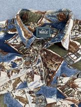 Vintage Woolrich Hunting Camp Print Button Down Shirt USA Made XL Cotton... - $27.71
