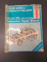 Haynes Repair Manual 723 | 1981-89 Dodge Aries And Plymouth Reliant - £1.53 GBP