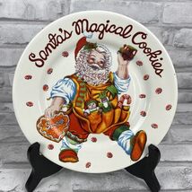 Sakura Santa's Magical Cookies Plate Vintage Stoneware Christmas Holiday... - $15.32