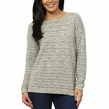 NEW Women&#39;s Leo &amp; Nicole Ladies&#39; Pointelle Sweater Opus Grey - $6.94