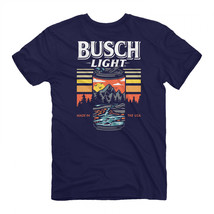 Busch Light Forest Sunset Front and Back Print T-Shirt Blue - £27.72 GBP+