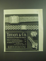 1946 Tiffany &amp; Co. Ad - Man&#39;s Wrist Watch, Woman&#39;s watch bracelet, Ring - £14.54 GBP