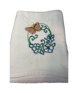 Dishtowel Tea towels Butterfly &amp; Flowers 100% Cotton Machine Embroidered... - $13.52 CAD