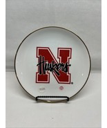 Nebraska Huskers 8” White Gold Rimmed Collector Plate Volleyball Football - $29.65