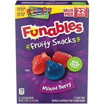 Funables Fruit Snacks, Mixed Berry Fruit Flavored Snacks, 0.8 Ounce Pouches (22  - $11.35