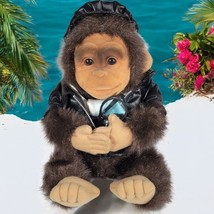 Vintage Hosung Monkey Puppet Squeaker Plush Biker Leather Bikie Gatsby C... - $62.37