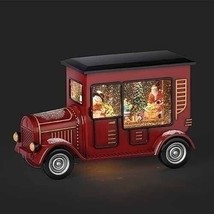 6&quot;H LIGHTED VINTAGE SWIRL TRUCK WITH SANTA &amp; TREE; SNOWMAN DRIVER - $128.65