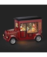 6&quot;H LIGHTED VINTAGE SWIRL TRUCK WITH SANTA &amp; TREE; SNOWMAN DRIVER - $128.65