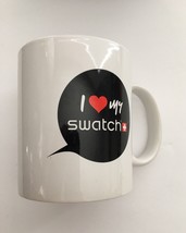 I Love My Swatch Vintage Coffee Mug Rare Unique &quot;This mug belongs to&quot; Watch Co. - £52.54 GBP