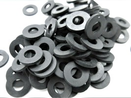 1/4&quot; ID X 1/2&quot; OD X 1/16&quot; Black Rubber Flat Washers Various Pack Sizes Available - £8.40 GBP+