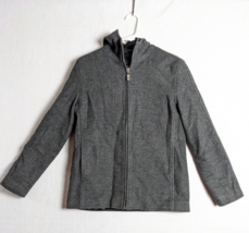 Arden B Jacket Zipper Hooded  Size M Wool Blend Black - $34.68