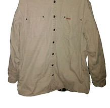 Carhartt Men XLT Chore Jacket Canvas Flannel Lined Snapup Beige Tan S296 Shacket - £52.61 GBP