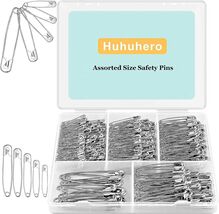 Safety Pins Assorted, 340-Pack 5 Different Sizes Large Safety Pins Heavy... - $10.89