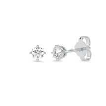 14k White Gold 1/4Ct TDW Lab Created Round Diamond Solitaire Stud Earrings - £319.73 GBP