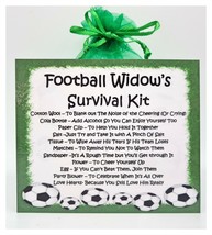 Football Widow&#39;s Survival Kit - Fun, Novelty Gift &amp; Greetings Card / Secret Sant - £6.51 GBP
