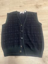 Florence Tricot Italy Sweater Vest Size M Wool Blend Checker Blocks Blue... - $20.19