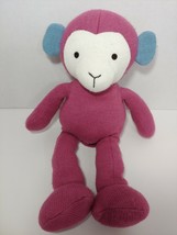 Gund We Love Animals Luca purple knit monkey plush 319606 blue ears FLAW  - £39.46 GBP