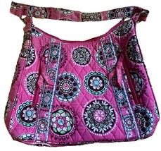 Vera Bradley Pink W/Brown Medallions 10x12 Inch Hobo Bag Cupcakes Pink P... - $14.01