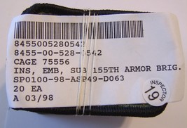 155th ARMOR BRIGADE PATCH SUBDUED BOX OF 200 PATCHES IN GI BOX OF ISSUE - $516.69 MXN