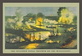 The Splendid Naval Triumph on the Mississippi - Art Print - £17.53 GBP+