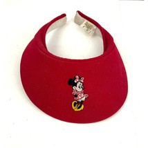 VTG Disneyland Red Minnie Mouse Visor Hat Embroidered Goofy&#39;s Hat Co - $413.77 MXN