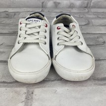 Sperry Top-Sider Boys Striper II Sneaker Shoes White Slip On Low Top 8 M - £12.94 GBP