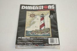 1995 Dimensions #6679 The Maritime Lighthouse 5" x 7" Counted Cross Stitch NOS - $9.89