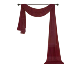 Crushed Voile Platinum Collection Sheer Scarf Valance 50&quot;W x 216&quot;L - $15.67