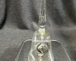 25TH ANNIVERSARY Crystal GLASS BELL 6” Tall - $7.92